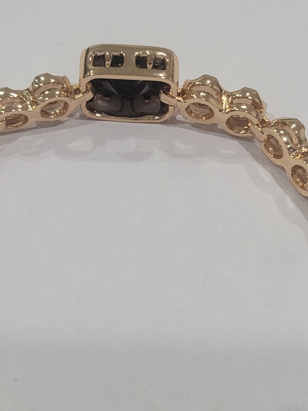 Gold-Tone Women’s Bracelet with Black Accent